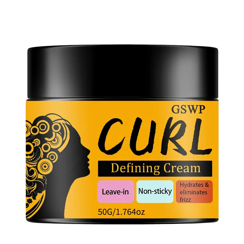 Crème Coiffante Boucles à l'Huile de Ricin Noir GSWP – Hydratation, Définition & Anti-Frisottis