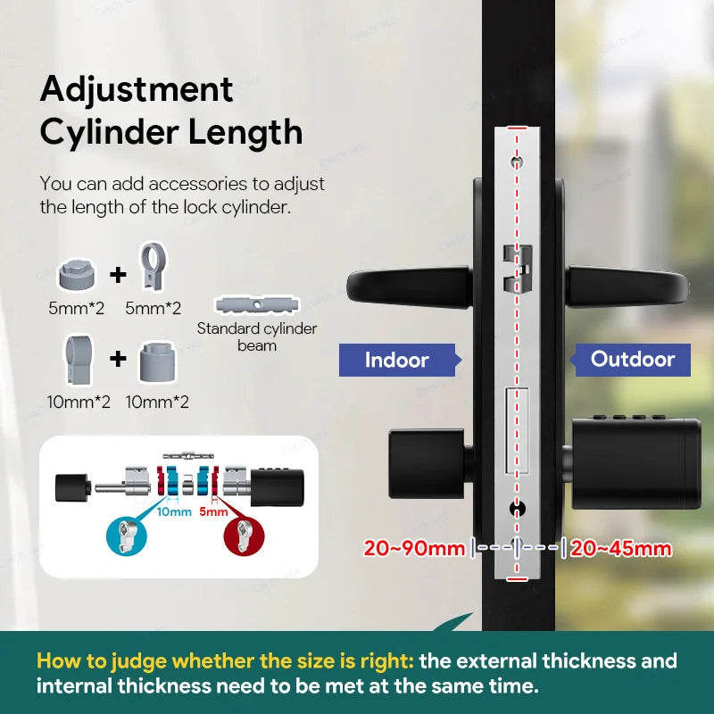 Serrure Cylindre Connectée – Empreinte, Code, Carte RFID & App | Alexa & Google Home