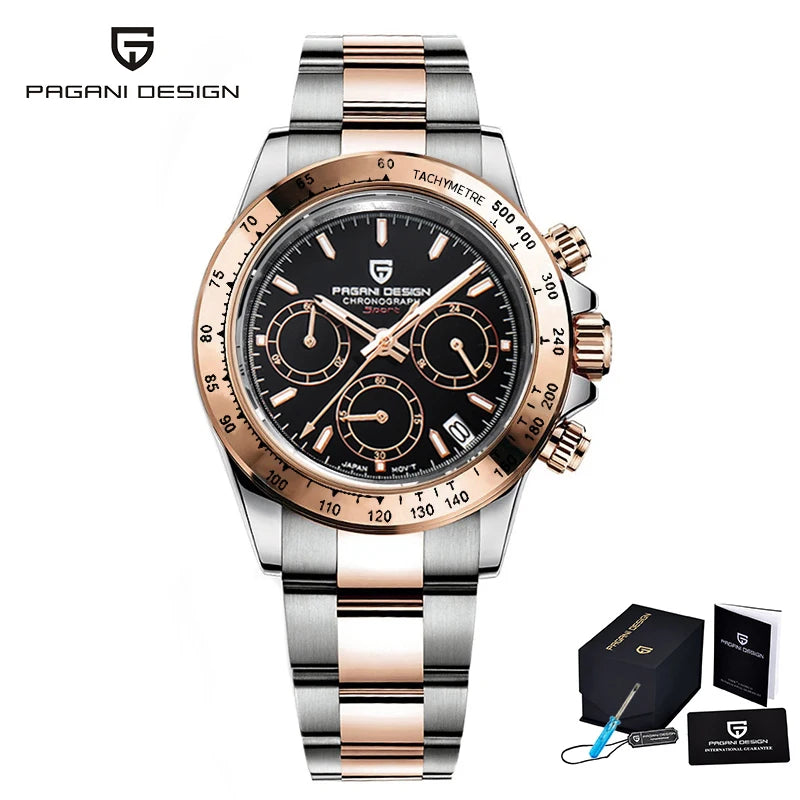 Montre Chronographe Homme Pagani Design 1664 Cadran Météorite Saphir 100m – CLEVI Paris