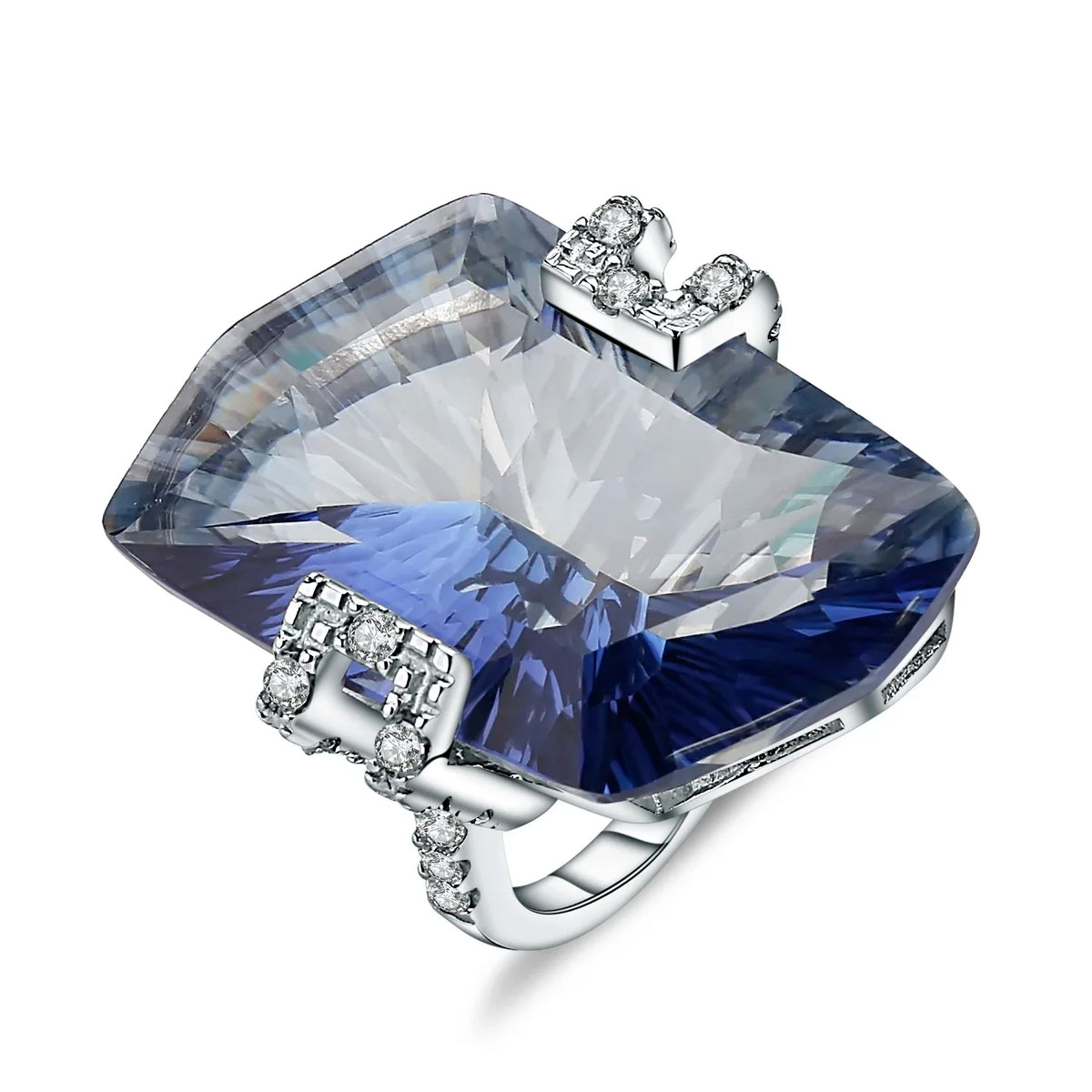 Bague Cocktail Femme Quartz Naturel Argent 925 – CLEVI Paris