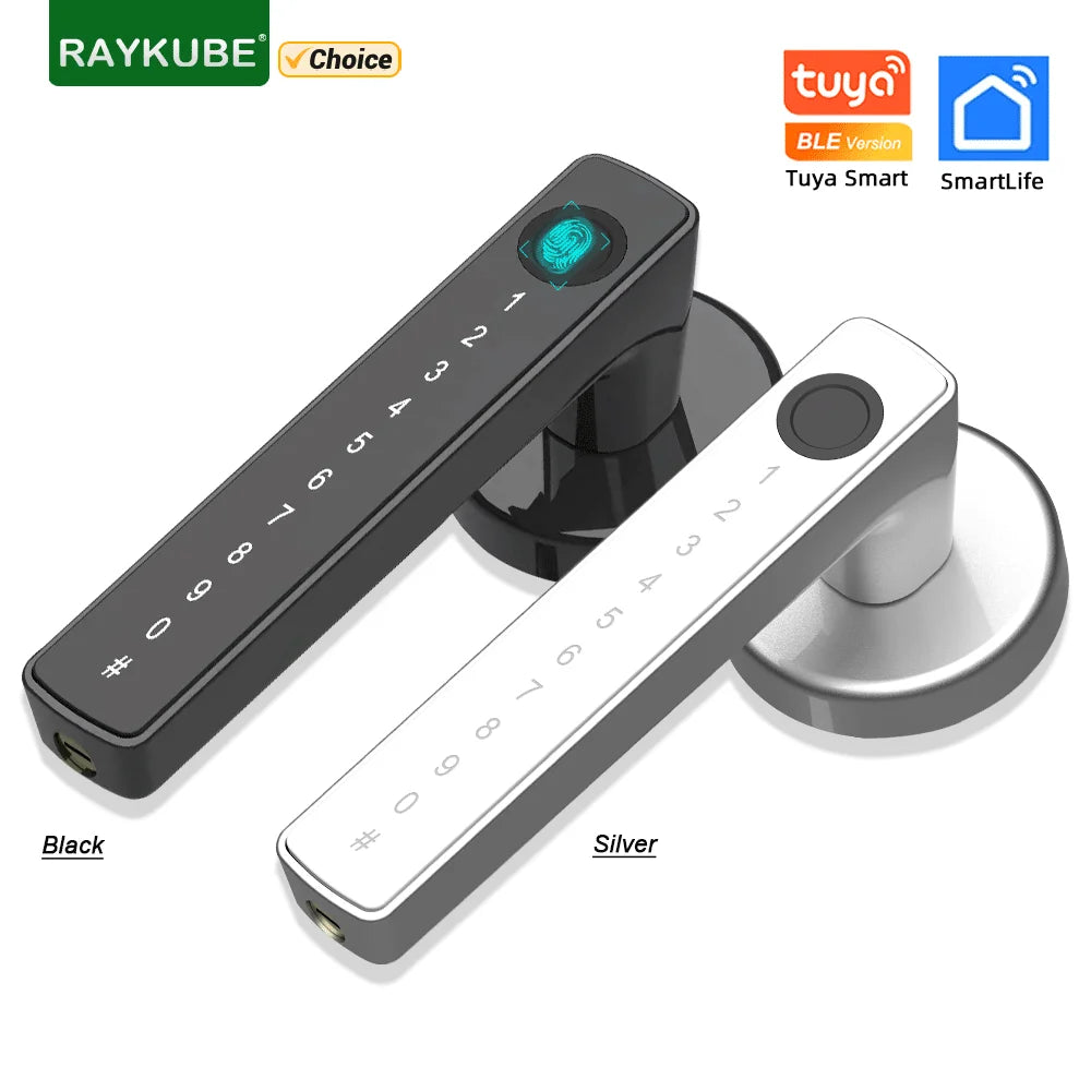 Serrure Connectée RAYKUBE M5 Empreinte Digitale Tuya Bluetooth – CLEVI Paris