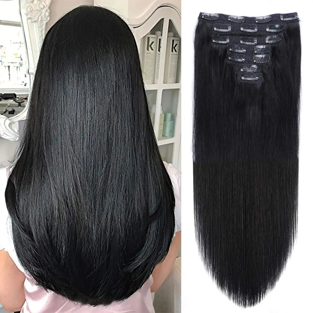 Extensions Clip-in Cheveux Lisses Brésiliens Remy – CLEVI Paris