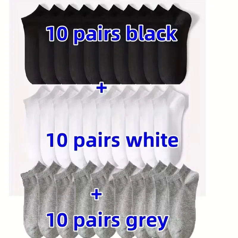 Chaussettes Basses Unisexes — Lot de 5 à 50 paires — CLEVI Paris