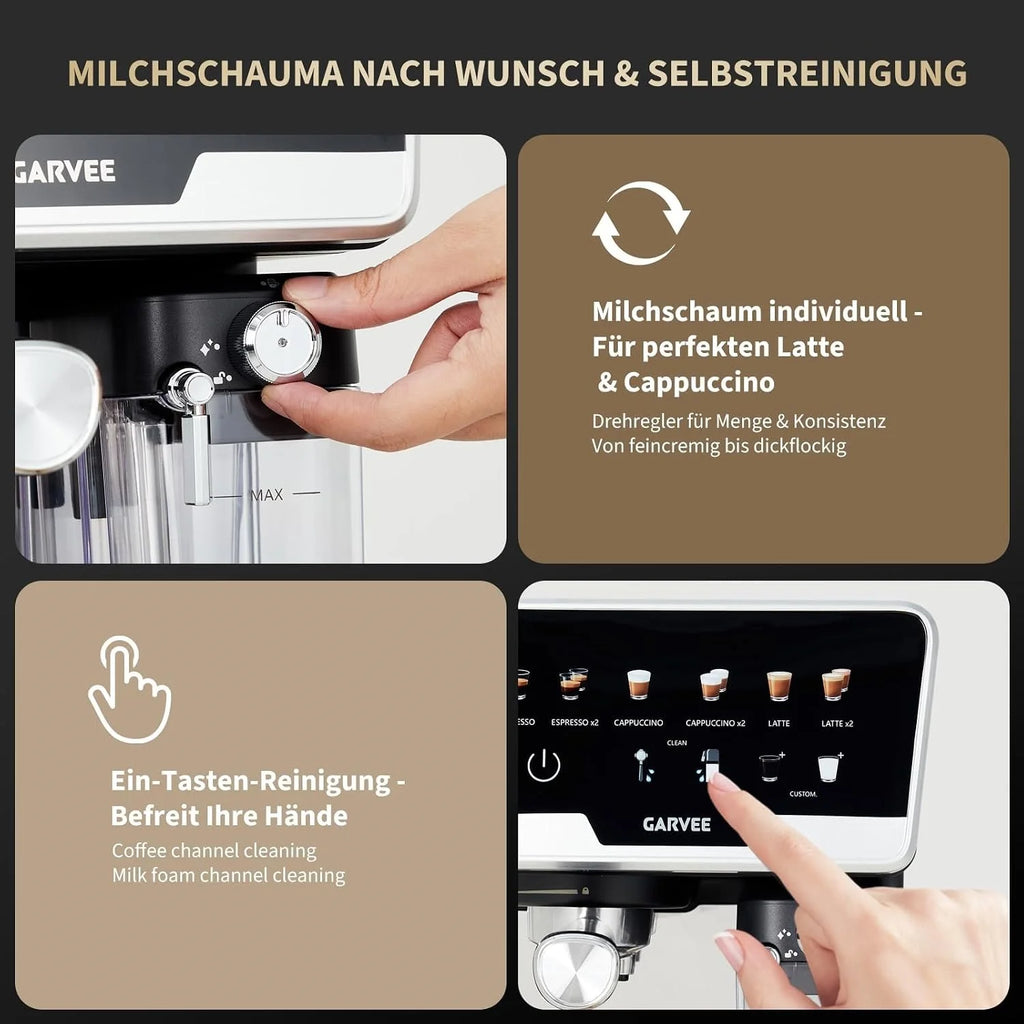 Machine expresso double chaudière 20 bars, mousseur – CLEVI Paris