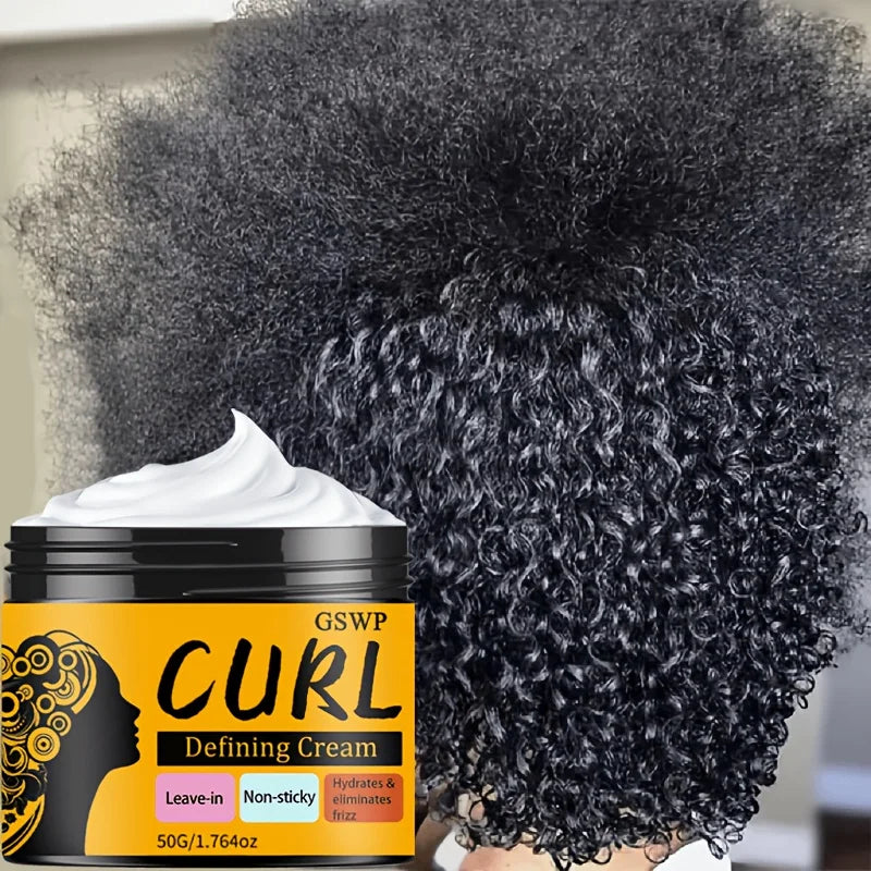 Crème Coiffante Boucles à l'Huile de Ricin Noir GSWP – Hydratation, Définition & Anti-Frisottis
