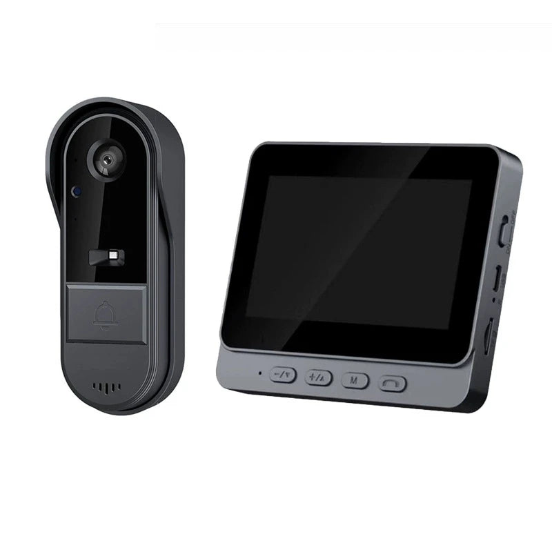 Visiophone Sans WiFi 2.4G Luxuglow – Écran IPS 4,3", Interphone Vidéo, Vision Nocturne IR, Batterie 1000mAh, Carte SD 128Go
