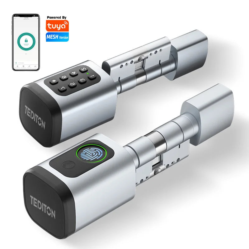 Serrure Cylindre Connectée – Empreinte, Code, Carte RFID & App | Alexa & Google Home