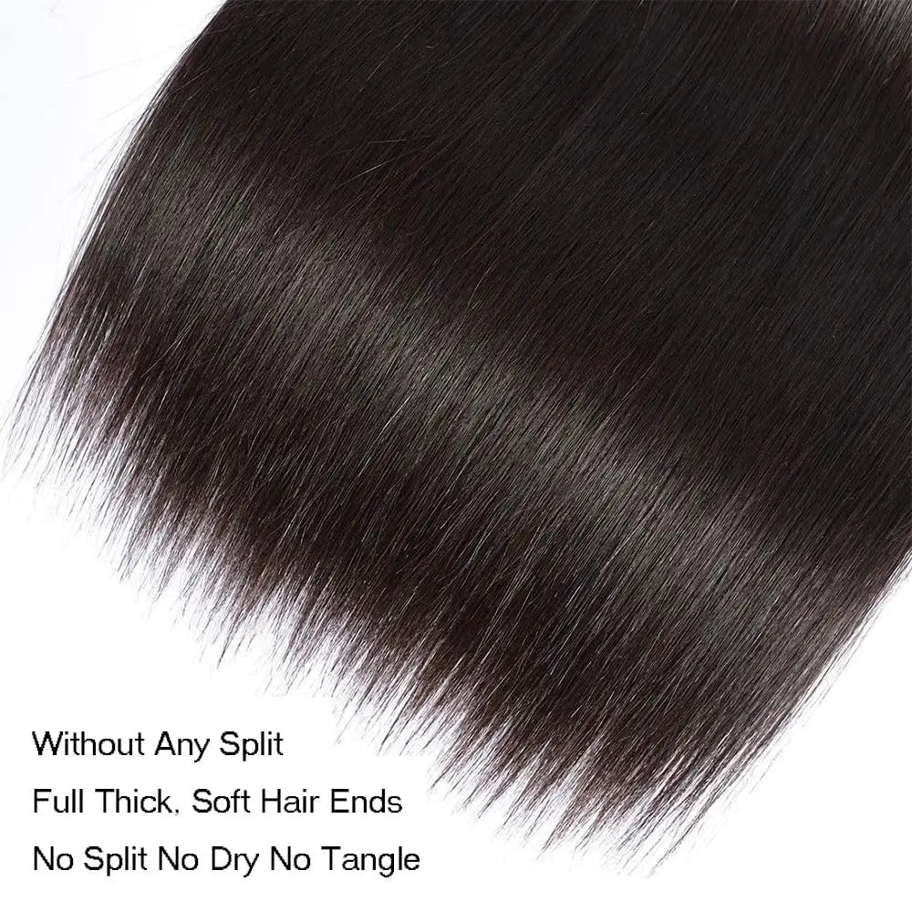 Mèches Straight Cheveux Humains Remy Hair 12A Brésilien Vierge Non Traité 1/3/4 Bundles 10-42 Pouces – CLEVI Paris