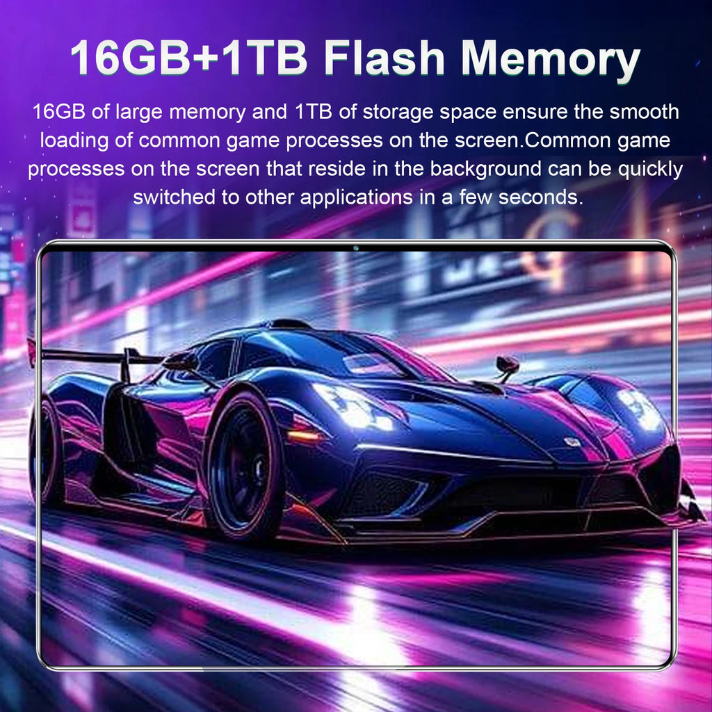 Tablette Android 13 10,36" 5G – 16Go RAM, 1To ROM, 14 Cœurs, Dual SIM, Écran 2K – CLEVI Paris