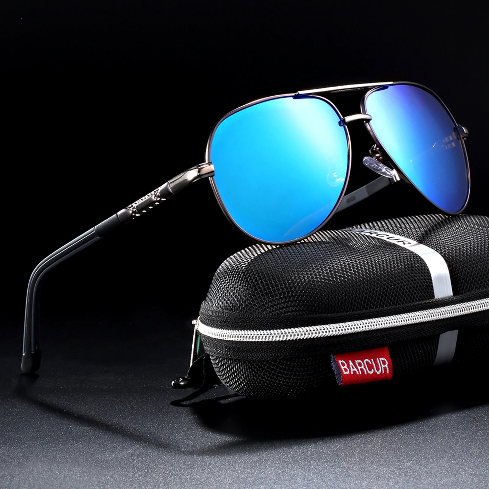 Lunettes de Soleil Homme BARCUR Pilot Polarisées UV400 Style Aviateur – CLEVI Paris
