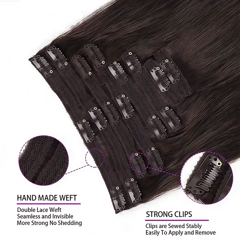 Extensions Cheveux Lisses Seamless Clip-In – CLEVI Paris