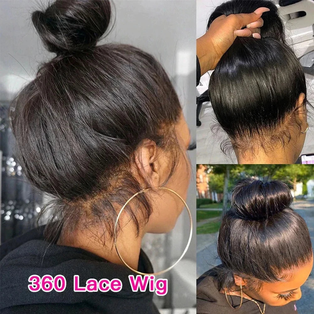 Perruque HD Lace Bone Straight Cheveux Humains Brésiliens Remy – 360 / 13x6 / 13x4 / 6x6 / 4x4 – CLEVI Paris