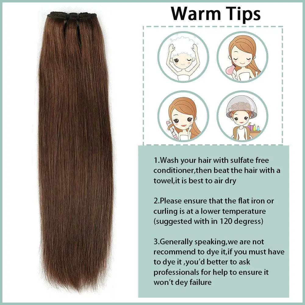 Extensions Clip-in Cheveux Lisses Brésiliens Remy – CLEVI Paris