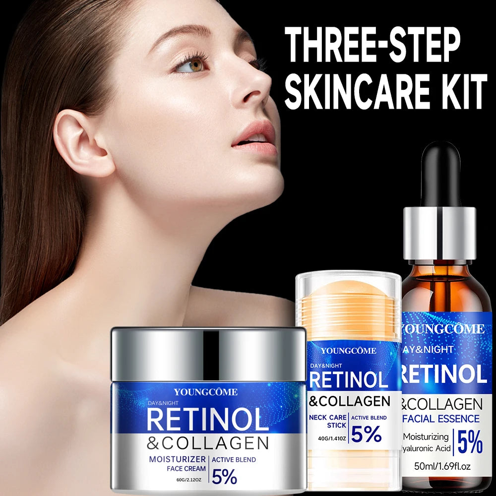 Set Soin Visage au Rétinol | Sérum + Crème Anti-Âge Raffermissant & Éclaircissant – CLEVI Paris