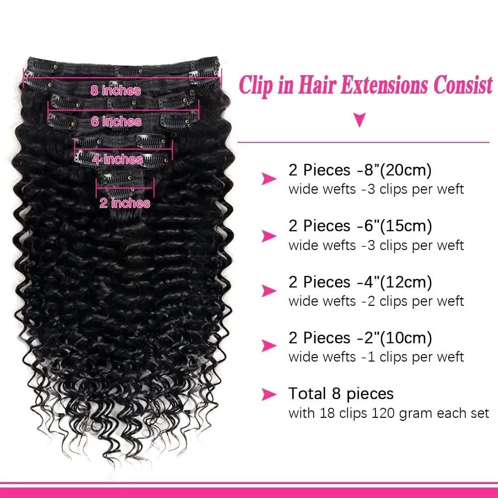 Extensions clip-in Deep Wave, cheveux humains – CLEVI Paris