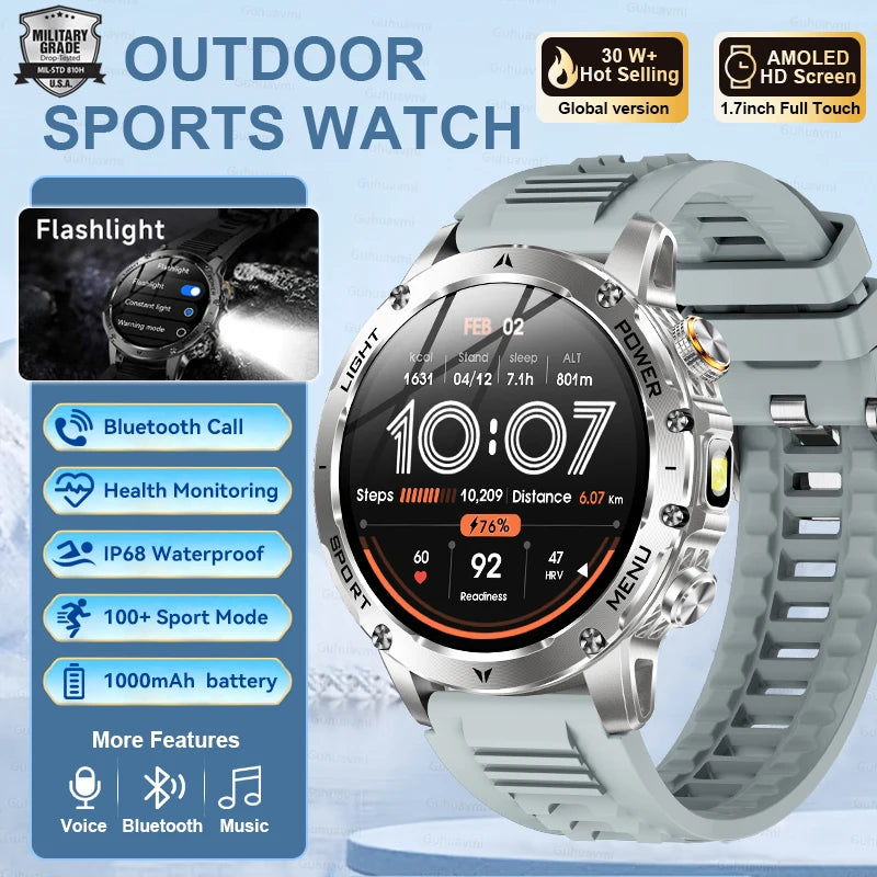 Montre GUHUAVMI AK87 AMOLED 1,7" IP68 170 Sports BT – CLEVI Paris