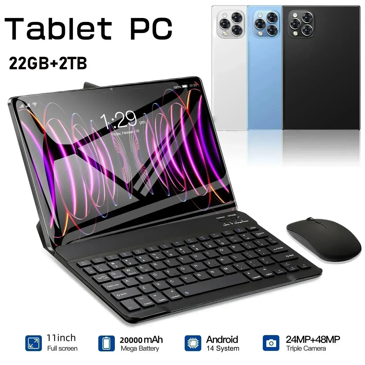 Tablette Pad 15 Pro Android 14 – 11" | Snapdragon 870 | 22Go+2To | 5G | 20000mAh