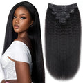 Extensions Clips Kinky Straight Remy Noires – CLEVI Paris