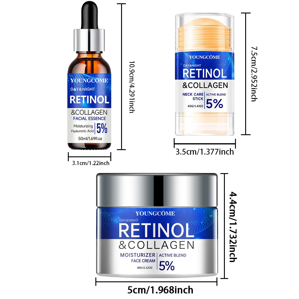 Set Soin Visage au Rétinol | Sérum + Crème Anti-Âge Raffermissant & Éclaircissant – CLEVI Paris