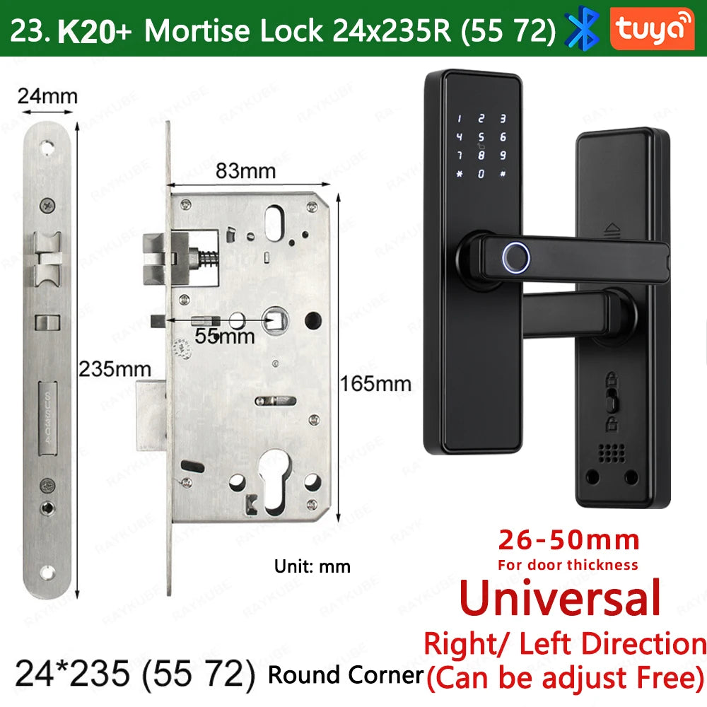 RAYKUBE K20 Serrure Connectée Biométrique Bluetooth Tuya – CLEVI Paris
