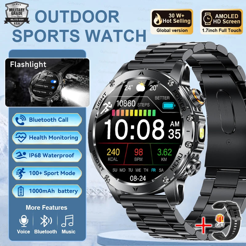 Montre GUHUAVMI AK87 AMOLED 1,7" IP68 170 Sports BT – CLEVI Paris