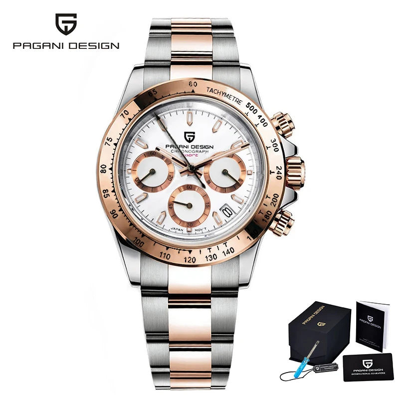 Montre Chronographe Homme Pagani Design 1664 Cadran Météorite Saphir 100m – CLEVI Paris