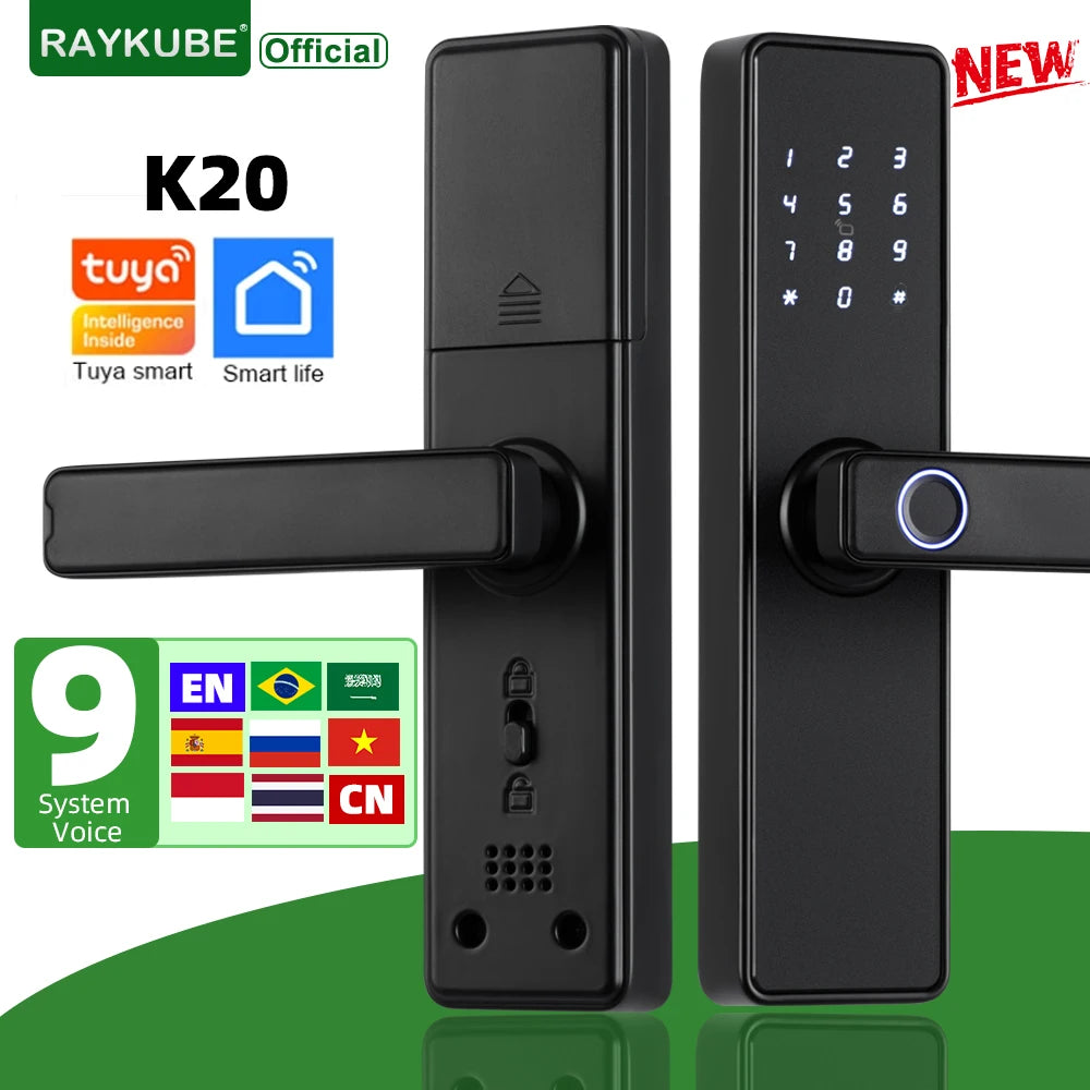 RAYKUBE K20 Serrure Connectée Biométrique Bluetooth Tuya – CLEVI Paris