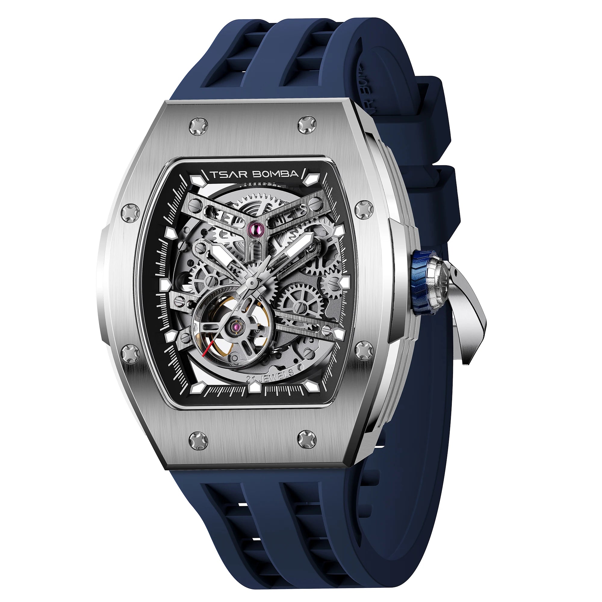 Montre Homme Automatique Squelette Tonneau Cyber Tsar Bomba TB8228A – CLEVI Paris