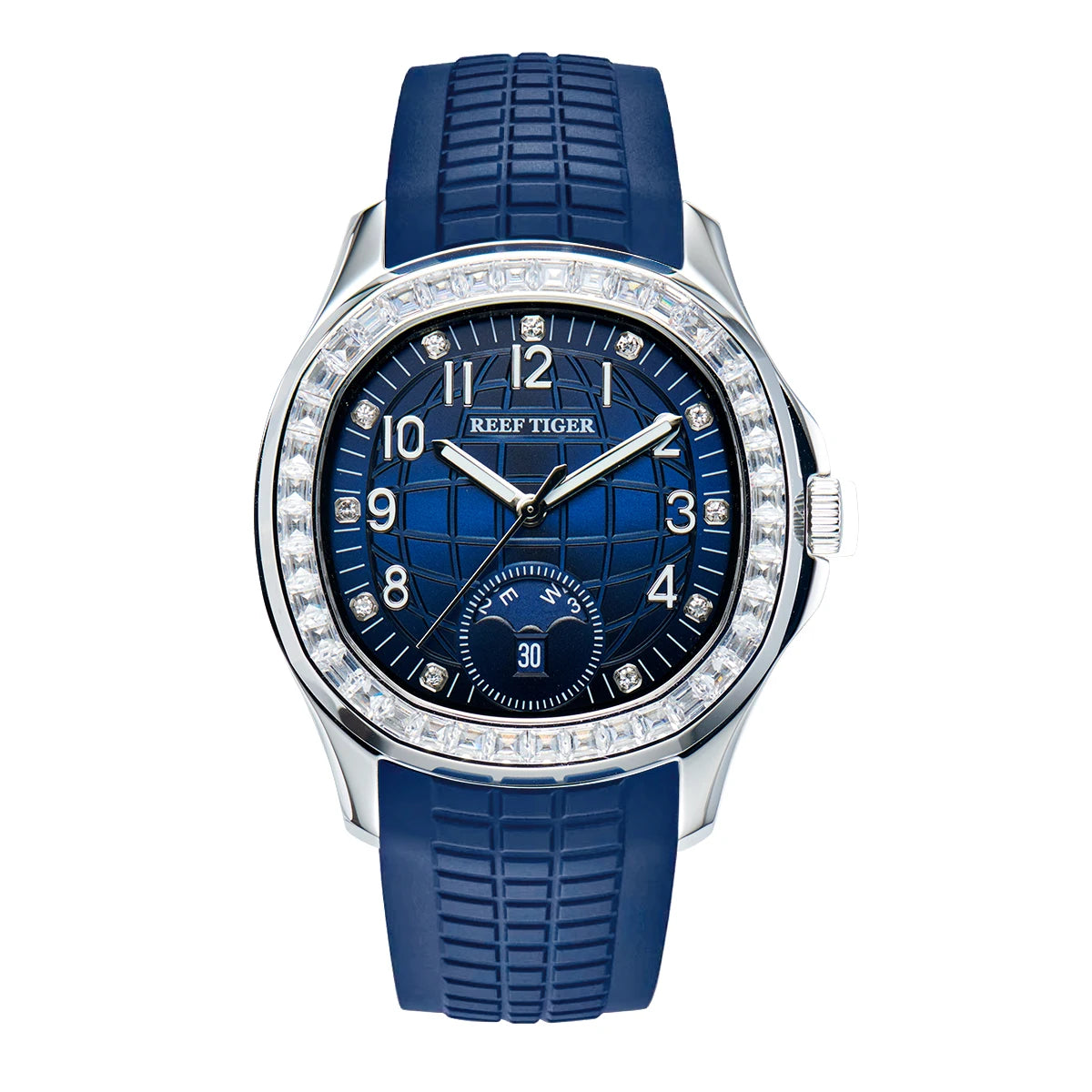 Montre Homme Automatique Sport Golf Calendrier Or Rose Caoutchouc Reef Tiger RGA1805 – CLEVI Paris