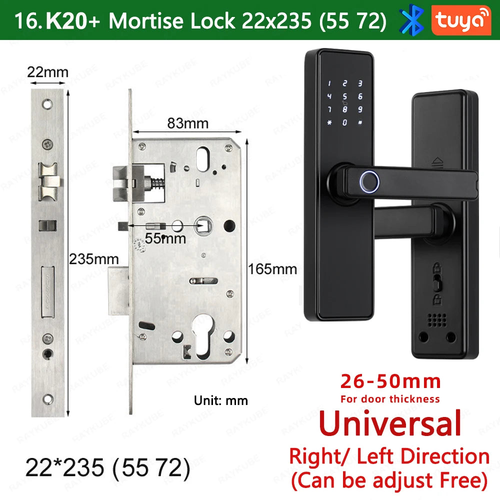 RAYKUBE K20 Serrure Connectée Biométrique Bluetooth Tuya – CLEVI Paris