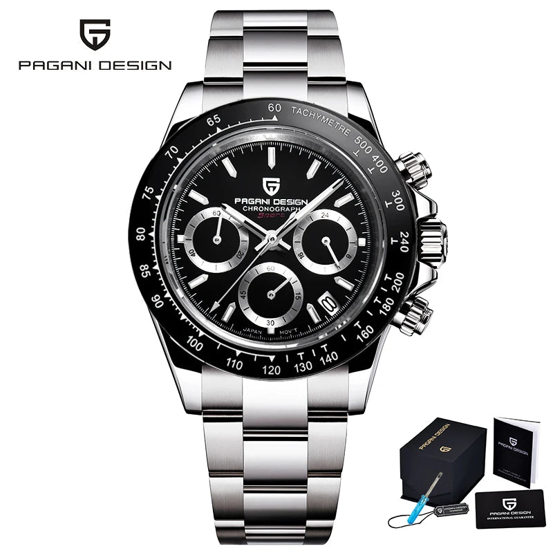 Montre Chronographe Homme Pagani Design 1664 Cadran Météorite Saphir 100m – CLEVI Paris