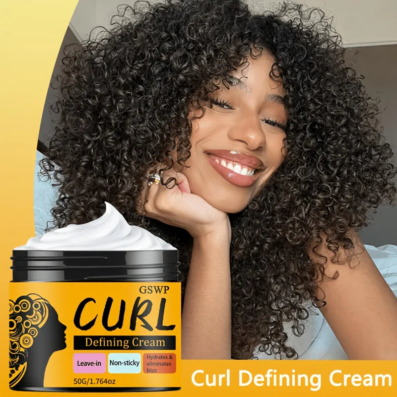 Crème Coiffante Boucles à l'Huile de Ricin Noir GSWP – Hydratation, Définition & Anti-Frisottis