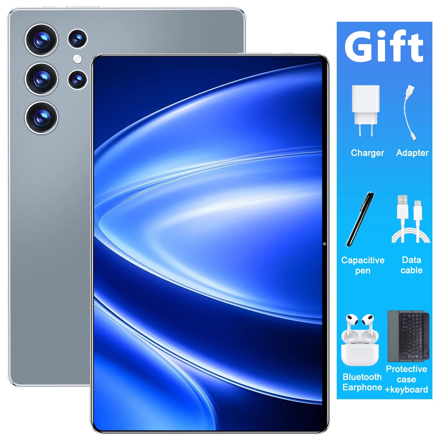 Tablette Android 13 10,36" 5G – 16Go RAM, 1To ROM, 14 Cœurs, Dual SIM, Écran 2K – CLEVI Paris