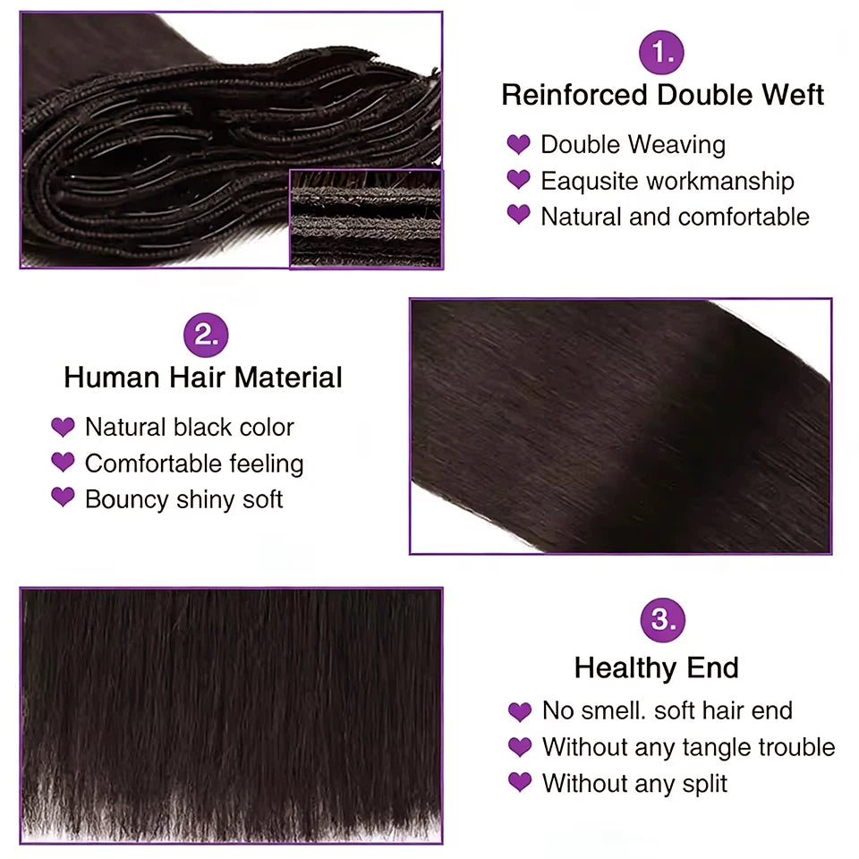 Extensions Cheveux Lisses Seamless Clip-In – CLEVI Paris