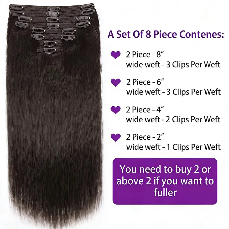 Extensions Cheveux Lisses Seamless Clip-In – CLEVI Paris