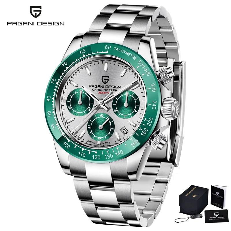 Montre Chronographe Homme Pagani Design 1664 Cadran Météorite Saphir 100m – CLEVI Paris
