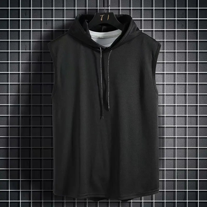 Débardeur Homme à Capuche – Style Hip Hop Streetwear Sans Manches