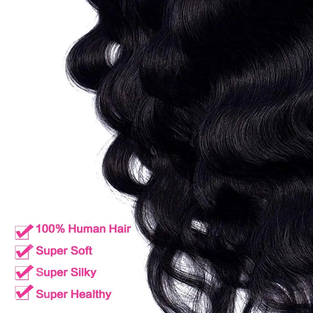 Extensions Clips Body Wave Remy Noires 8Pcs – CLEVI Paris
