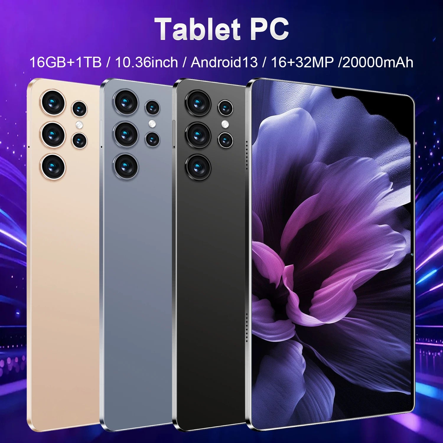 Tablette Android 13 10,36" 5G – 16Go RAM, 1To ROM, 14 Cœurs, Dual SIM, Écran 2K – CLEVI Paris