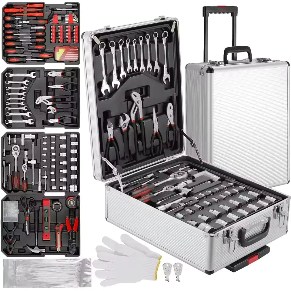 Coffret d'Outils 799 Pièces avec Caisse à Roulettes – Clés, Tournevis, Pinces