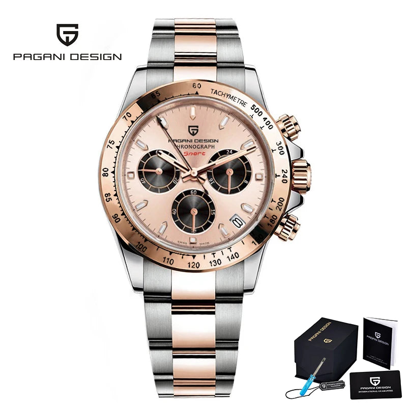Montre Chronographe Homme Pagani Design 1664 Cadran Météorite Saphir 100m – CLEVI Paris