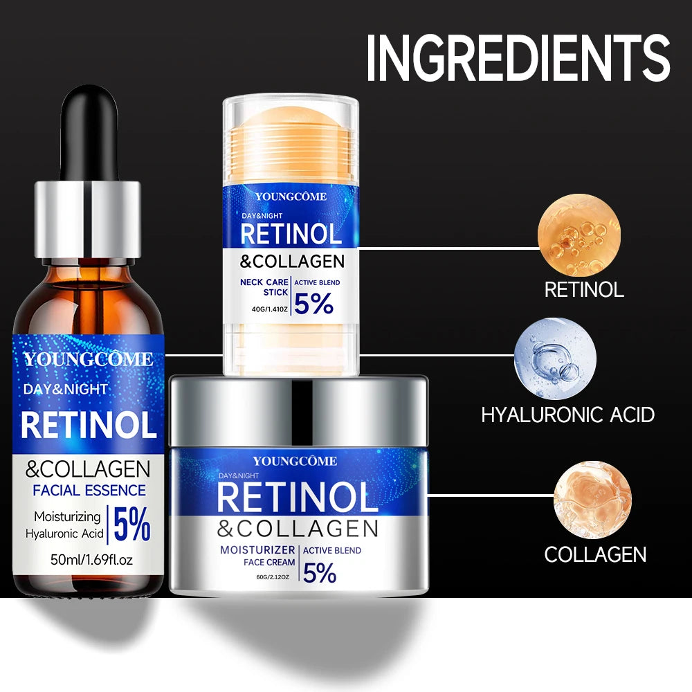 Set Soin Visage au Rétinol | Sérum + Crème Anti-Âge Raffermissant & Éclaircissant – CLEVI Paris