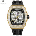 Montre Homme TSAR BOMBA TB8208D – Automatique Miyota, Squelette Tourbillon, Verre Saphir, Boîtier Tonneau Acier 316L, Étanche 5 ATM – CLEVI Paris