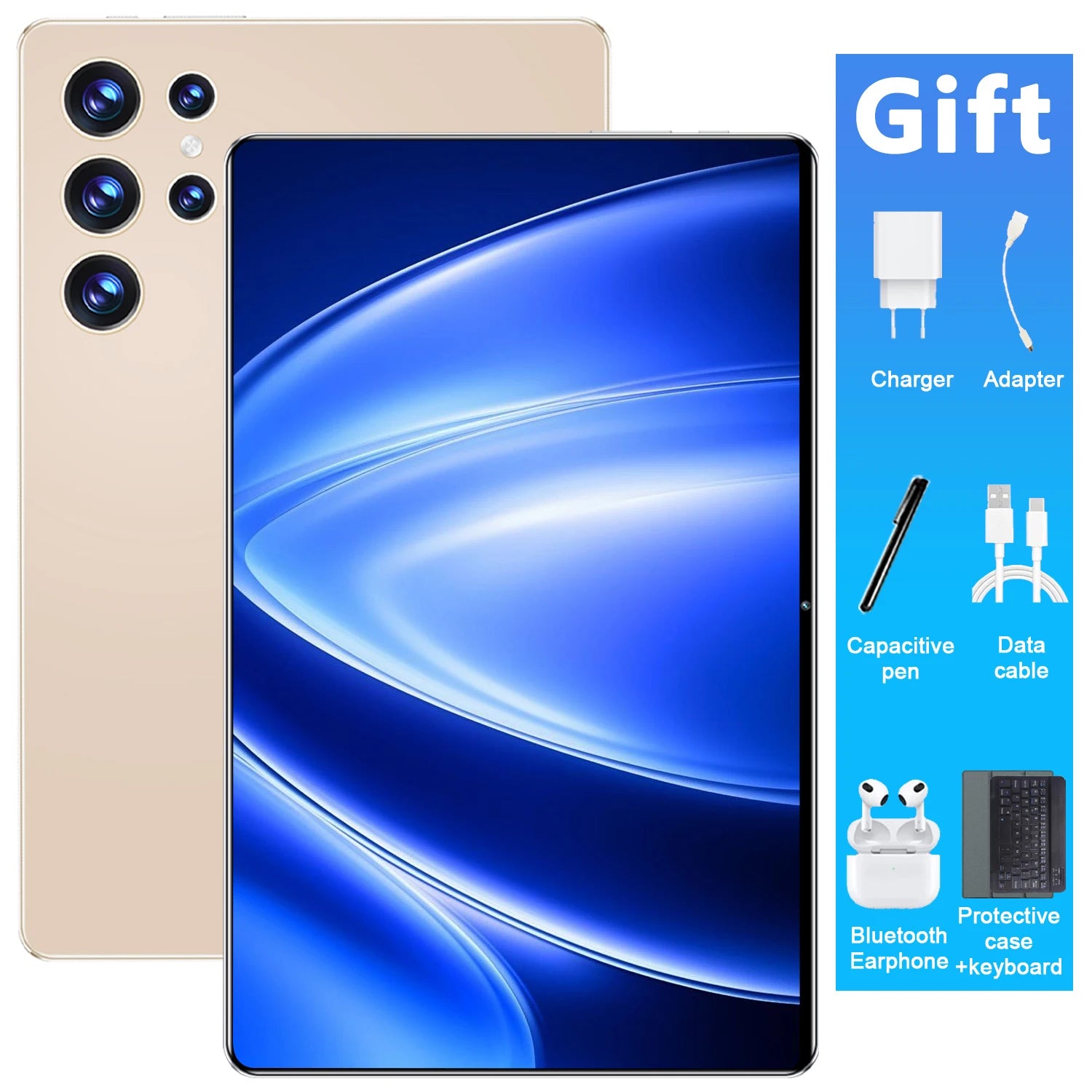 Tablette Android 13 10,36" 5G – 16Go RAM, 1To ROM, 14 Cœurs, Dual SIM, Écran 2K – CLEVI Paris