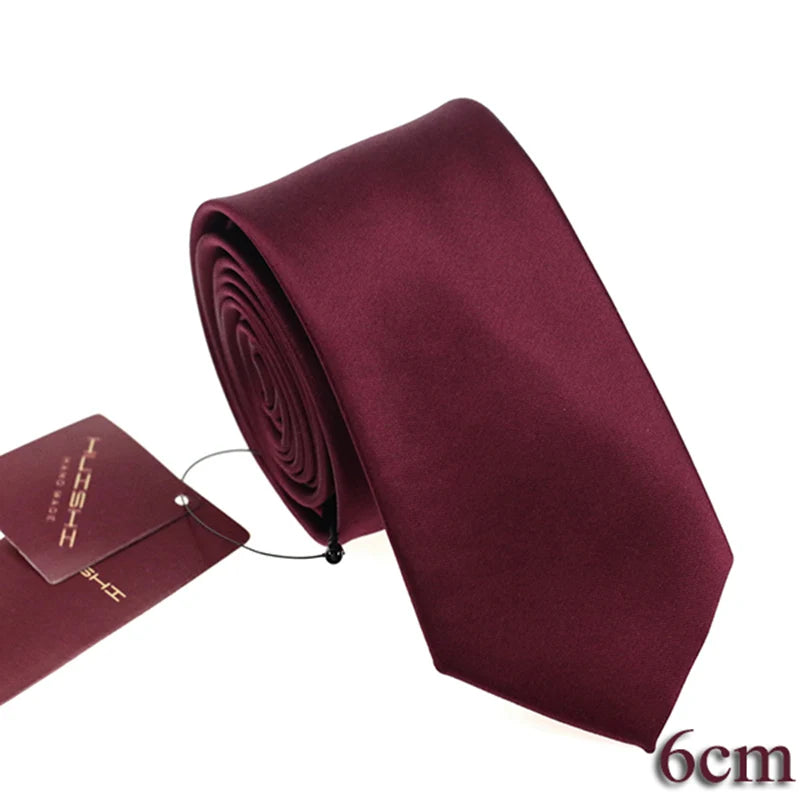 Cravate unisexe unie en polyester – CLEVI Paris