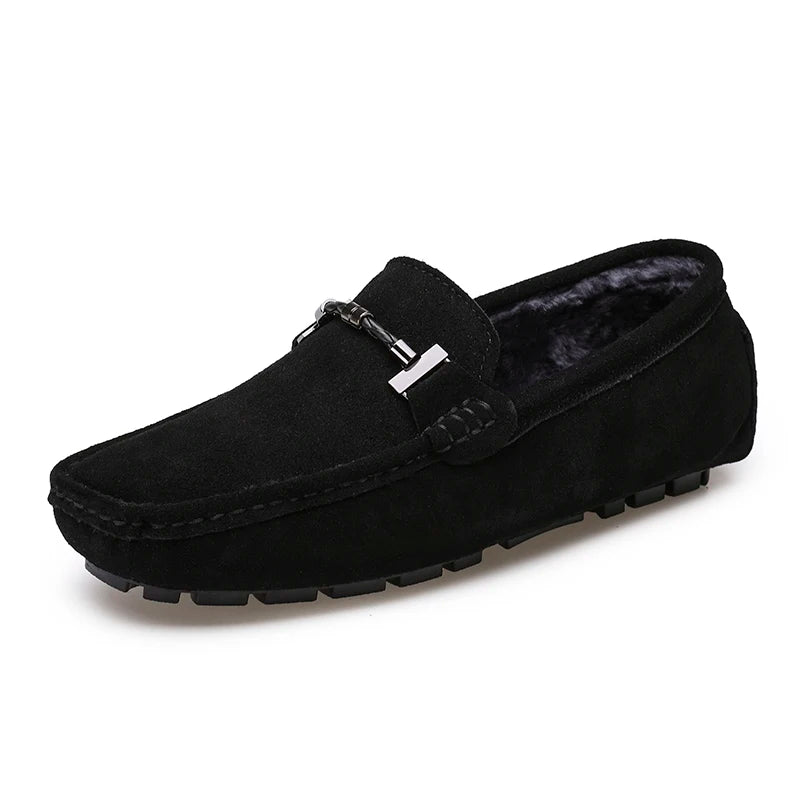 Mocassins Homme Cuir Suédé Vache Slip-On Respirant Semelle Massage Grande Taille EU 38-47 Yeinshaars – CLEVI Paris