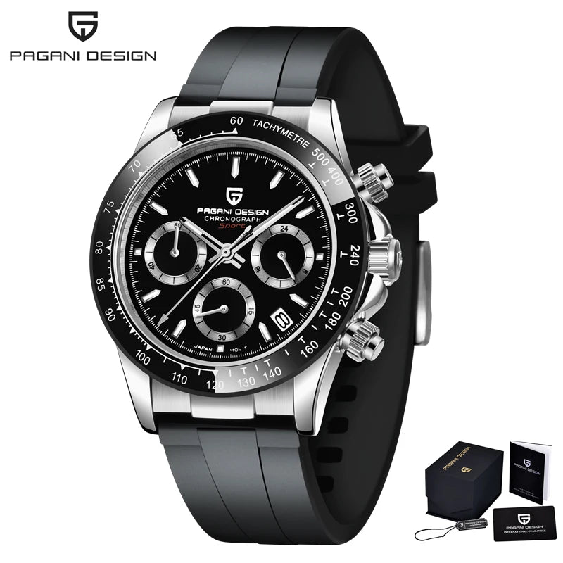 Montre Chronographe Homme Pagani Design 1664 Cadran Météorite Saphir 100m – CLEVI Paris