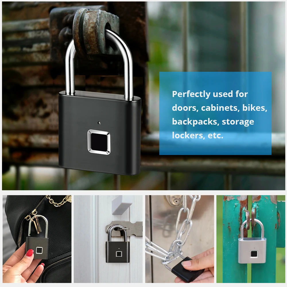 Cadenas Biométrique KERUI O11 Empreinte Digitale IP67 Recharge Type-C – CLEVI Paris