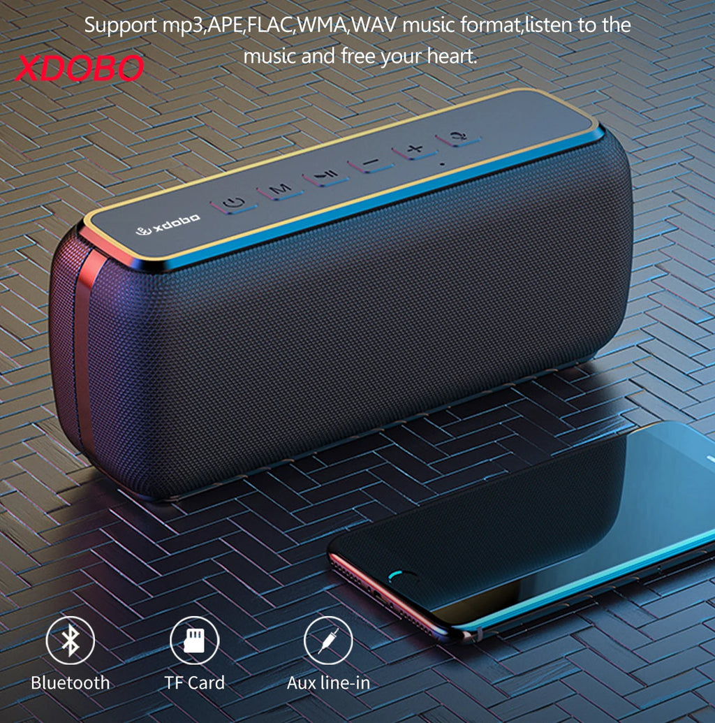 Enceinte Bluetooth Portable 60W – Basse Puissante, IPX5, TWS, 12h | XDOBO X8