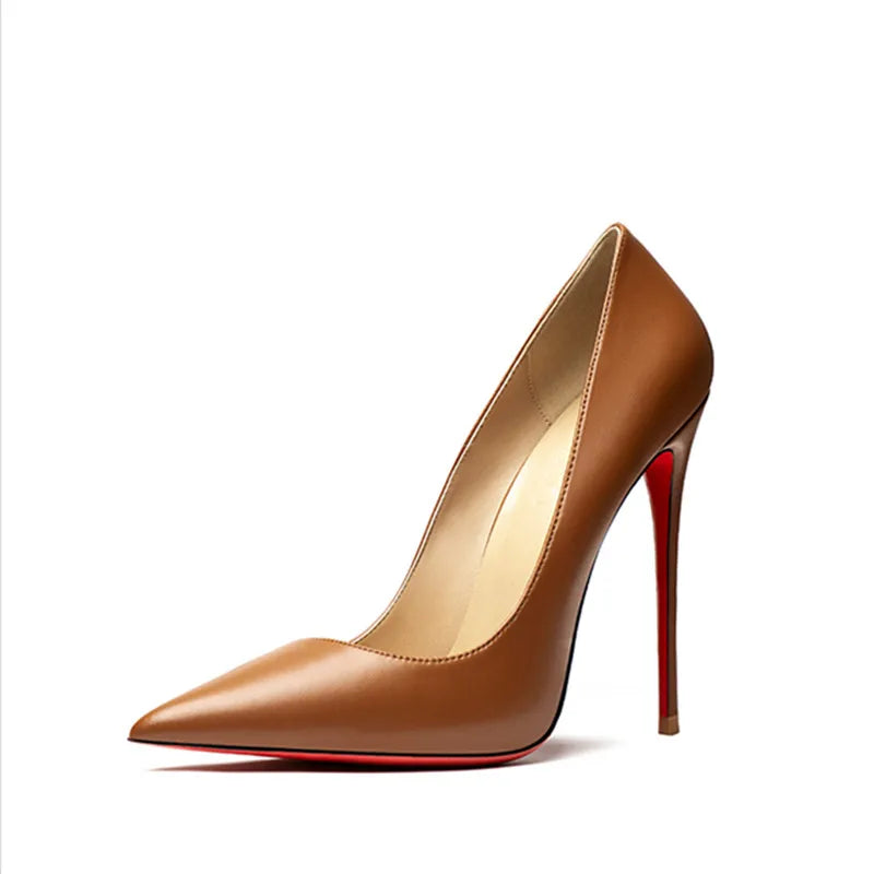 Escarpins Femme Talons Aiguilles Bout Pointu | Marron, Noir, Nude, Gris, Vert Jade – CLEVI Paris